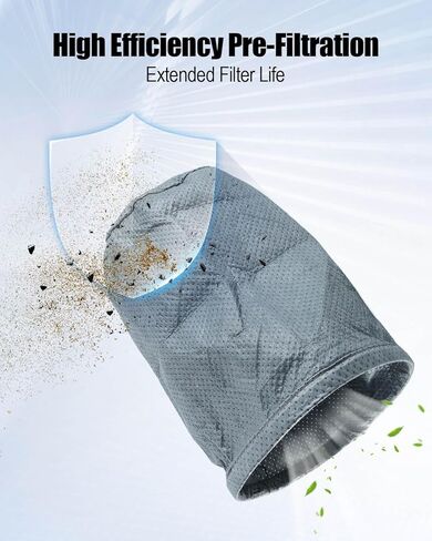 HEPA Cartridge Pre-Filter with Clamp Fit for Vacmaster VK811PH VK1011SIWTH Vacuum Cleaner Replace VKPF001 in Saudi Arabia