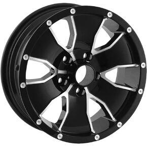 ION TRAILER 14 Black/Machined Face Wheel (14 x 6. inches /5 x 83 mm, 0 mm Offset)