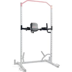 Sunny Health & Fitness Captain's Chair Adjustable Multi-Function Dip Station, Push-Up, Leg Raises & Core Workout Attachment with Adjustable Height - SF-XFA008