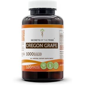 Secrets of the Tribe Oregon Grape 120 Capsules, 1000 mg, Responsibly farmed Oregon Grape (Mahonia aquifolium) Dried Root (120 Capsules)