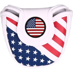 USA Stars and Stripes Magnetic Closure Golf Mallet Putter Head Covers for Odyssey Scotty Cameron Golf Builder