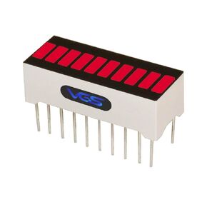 VG_S New 1 pc 10 Segment LED Bar Graph Display Super Bright RED Color(10 x Super Bright Red) Single led bar Graph(DIY or Arduino) ASR