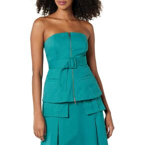 The Drop Women's Strapless Zip Front Top with Belt by @ieshathegr8