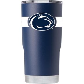 Gametime Sidekicks Penn State 20oz Navy Tumbler - Officially Licensed, 18/8 Stainless Steel, Double-walled, Vacuum-insulated, UV LED Printed Logos, Sweatless, Stays Hot/Cold - 360 Wrap