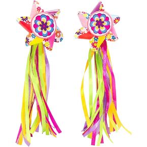 JOYSTAR Kids Bicycle Tassel Ribbon,Children Scooter Handlebar Streamers Bicycle Grips Ribbon Baby Carrier Accessories Easy Attach to Bike's Handlebars, 1 Pair