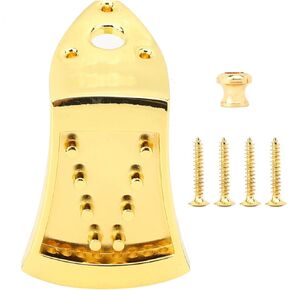Mandolin Tailpiece,8-String Triangular Gold,Golden Metal Triangle Mandolin Guitar Tailpiece with Screws,Musical Instrument Accessories for Instrument Decoration