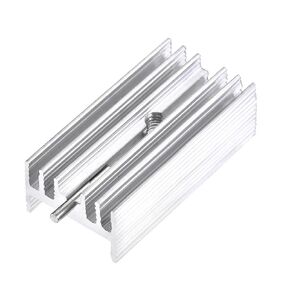Uxcell 30 مم × 15 مم × 10 مم TO-220 مبادل حراري من الألومنيوم لتبريد ثنائيات الترانزستور MOSFET مع دبوس دعم 20 قطعة