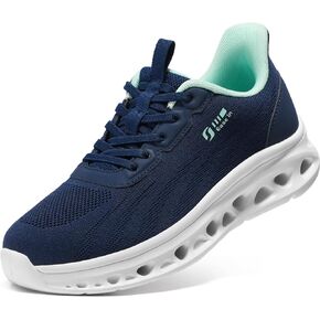 STQ Womens Athletic Sport Slip on Running Shoes Hands Free with Arch Support Walking Shoes