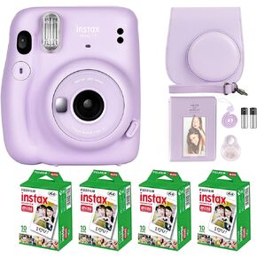 حزمة كاميرا Fujifilm Instax Mini 11 مع فيلم Fujifilm Instant Mini (40 ورقة) مع الملحقات رقم واحد بما في ذلك حقيبة الحمل وألبوم الصور والملصقات in Kuwait