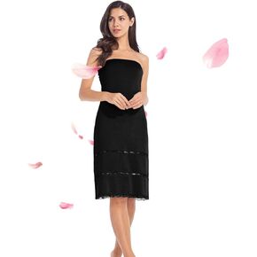 Subuteay Womens Full Slip Dress Tube Top Underdress Midi Lace Knee Length Dress