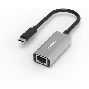X-MEDIA XM-UE3000C USB 3.0 Type-C 10/100/1000Mbps Gigabit Ethernet LAN Network Adapter, Realtek RTL8153 Chipset, Plug & Play, Windows 11 & Linux Supported