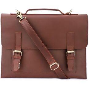 Genuine Leather Laptop Bag, Laptop Messenger Bag, Briefcase,14 Inches Laptop Bag for Men and Women