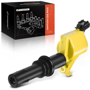 A-Premium Ignition Coil Straight Boot (Black) Compatible with Ford, Lincoln, Mercury - 4.6L, 5.4L, 6.0L - F-150, F-250, Expeditin, Explorer, Mustang, Navigater