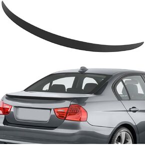 ZSPART Rear Trunk Lip Spoiler ABS Fits for 2005-2011 for BMW E90 3 Series Sedan Rear Tail Lip Deck Boot Wing Matte Black Spoiler