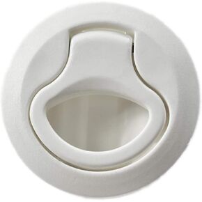 MARINE CITY Nylon Strong Sturdy White Round Hatch Flush Pull Stem Easy Install (2-2/5 Inches) for Marines – Boats – Ships – Yachts – Kayaks