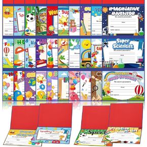 Sherr 60 Pcs Graduation Award Certificates Bulk Student Awards Classroom Awards Classics Motivational Good Behavior Cards Kindergarten Diplomas for Kids Student Teacher School Classroom Supplies