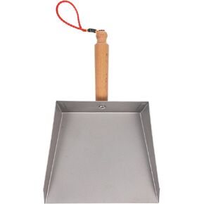 Tofficu Stainless Steel Dustpan with Wood Handle - Metal Dust Pans Heavy Duty - Mini Dustpan - Hand Dust Pan for Household Industrial Dust Pan Handheld Scooper Dust Debris Cleaning Tool in Kuwait