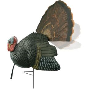 Primos Hunting Killer B Full Strut Turkey Decoy – Moveable Fan, 90 ft Pull Rope & Iridescent Colors Gives Lifelike Appearance, Lightweight & Mobile Turkey Hunting Decoy