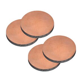 uxcell Pure Copper Sheet, 4pcs 5/8" x 0.12" 9 Gauge T2 Copper Metal Round Plate for Crafts, Electrical Repairs