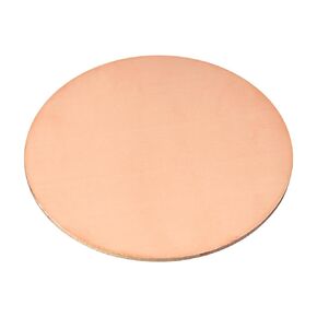 uxcell Pure Copper Sheet, 3 9/16" x 0.08" 12 Gauge T2 Copper Metal Round Plate for Crafts, Electrical Repairs