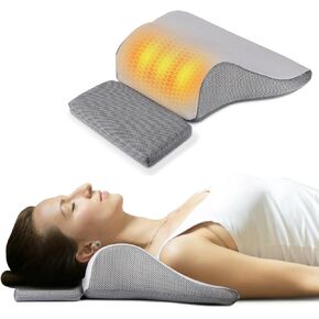 نقالة الرقبة الساخنة من Liipoo مع غطاء وسادة العلاج المغناطيسي، وسائد استرخاء للرقبة والكتف، جهاز جر عنق الرحم لتخفيف صداع المفصل الصدغي الفكي وتوتر العضلات ومحاذاة العمود الفقري in Kuwait