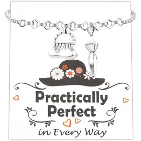 bobauna Mary Inspired Jewelry Practically Perfect in Every Way Bracelet/Necklace Musical Theatre Themed Jewelry Music Lover Gift