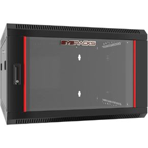 9U - Server Rack - Wall Mount Rack - Locking Cabinet for Network - Electronics - Security - Audio - Video - AV Equipment - Data Rack - 24-Inch Depth Server Cabinet