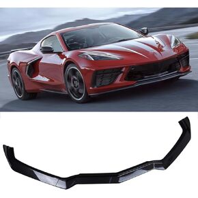 AUTOTOP 3PCS Front Bumper Lip Spoiler Lip Lower Bumper Body Fit Corvette C8 2020-2023(Carbon Fiber Black)