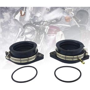 2PCS 24M-13586-01-00 Carburetor Intake Manifold Boots Carb for Yamaha Virago 700 XV700 1984-1987, Virago 750 XV750 1981-1997, Virago 920 XV920 1981-1983, Virago 1100 XV1100 1988-1999