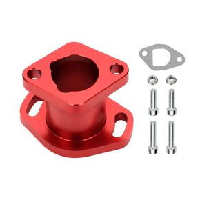 Performance Racing Intake Pipe Inlet Manifold CNC Aluminum with Gasket Screw for VM22 26mm Predator 196cc 212ccc CT200U Honda GX160 GX200 6.5HP OHV KT196 Clone Engines Mini Bike Go Kart Red