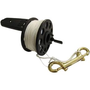 Scuba Choice Scuba Diving Compact Finger Spool with Plastic Handle, 100', White Line