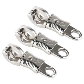Geilihome Panic Snap, Quick Release Snap Heavy Duty Nickel Plated Snap with Fixed Eye for Saddles, Get Back Whips, Paracord, Horse (3pcs)
