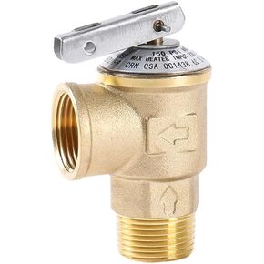 Witproton 150PSI Temperature and Pressure Relief Valve 3/4" NPT Threaded, Push to Connect Brass Plumbing Fittings, Copper