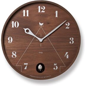 Lemnos PACE LC11-09 BW Lemnos Cucko Watch, Analog, Natural Colored Wood, Brown, Diameter 12.0 x D 4.7 inches (305 x 120 mm)