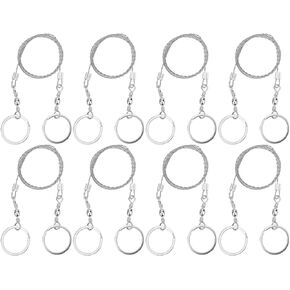 8pcs 72CM Outdoor Survival Wire Saw Stainless Steel Camping Wire Saw Cable Chain Chainsaw