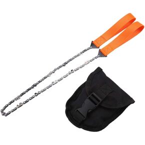 Hand Rope Saw, Portable 40.6 Inch Long High Reach Tree Limb Hand Chain Saw Pocket Chainsaw Emergency Chainsaw with Bag for Tree Trimming Gardening Camping Survival Gear