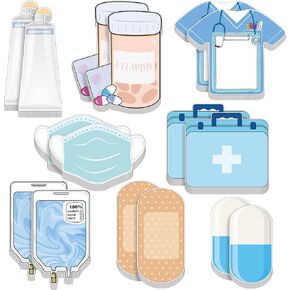 8 Pack Mini Funny Nurse Sticky Notes Nursing Student Essentials School Gifts Stationary Sticky Notes Booklet Self Stick Pads for Hospital School Supplies