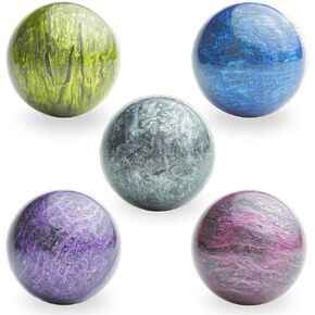 Entervending Bouncy Balls - 5 Pcs Bowling Rubber Balls for Kids - Large 45mm - Super Ball Vending Machine Toys
