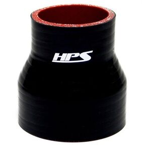 HPS HTSR-325-375-BLK Silicone High Temperature 4-ply Reinforced Reducer Coupler Hose, 40 PSI Maximum Pressure, 3" Length, 3-1/4" > 3-3/4" ID, Black
