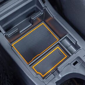 صينية تنظيم وحدة التحكم المركزية JKCOVER متوافقة مع 2017-2022 2023 Subaru Impreza و2018-2022 2023 Subaru Crosstrek، ملحقات صندوق تخزين مسند الذراع من مادة ABS، مع زخرفة مطاطية سوداء in Kuwait