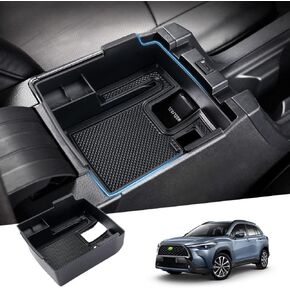 Karltys Dashboard Center Console Organizer for Toyota RAV4 2019-2024 Accessories (NOT for 10.5-Inch Screen), RAV4 Dash Organizer for Phones, Keys & More, ABS Dash Storage Tray with Non-Slip Liners