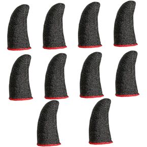 CHILDWEET 10 Pcs Game Finger Cot Gaming Finger Sleeves Finger Sleeves for Mobile Gaming Touch Screen Finger Cot Finger Sleeves for Gaming Thumb Sleeves Supplies Silver Fiber Refreshing