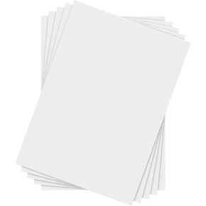 8.5" x 11" White Chipboard - Cardboard Medium Weight Chipboard Sheets - White on One Side - 25 Per Pack