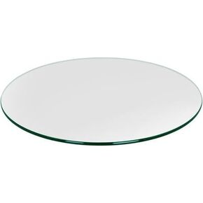 24" Inch Round Glass table top - 3/8" Thick - Pencil Polish Edge, America Glass by Glass Beveling Service