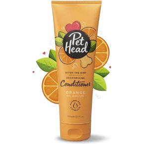 PET Head Ditch مكيف الأوساخ للكلاب 8.4 فلوريدا. أوقية. رائحة البرتقال. مُعادل الرائحة للكلاب ذات الرائحة الكريهة. مغذية بمكونات طبيعية. صيغة لطيفة للكلاب. صنع فى أمريكا