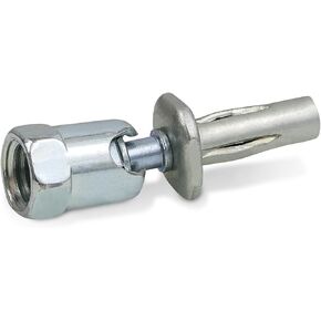 Everflow 8271957-25 SXP 3.5 1/2" Screw Swivel X-Press Expandable Threaded Rod Anchor Designed for Pipe Hanger, Steel with Electro-Zinc Finish (25 Pack), 25 Piece