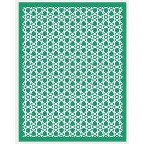JAJADO Lattice Self Adhesive Silk Screen Stencils Reusable Flower Plaid Screen Printing Template Chalk Paste DIY Stencil Mesh Transfer Craft on Wood/Cabinet/Card/Furniture/Wall Art Painting 8.5x11 in