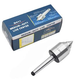 TINVHY MT3 Medium Duty Live Center Morse Taper 3MT Triple Bearing CNC Lathe Hardened to 61-65 RC