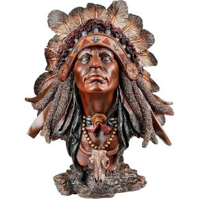 Design Toscano Native American Chief of The Plaines Bust Statue