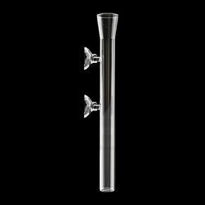 200mm Glass Aquarium Shrimp Feeding Tube Aquarium Clear Fish Food Feeder Tube for Fish Tank with 2pcs Suction Cups